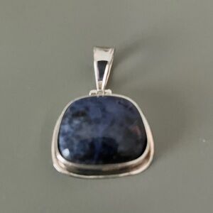 Silpada 925 Sterling Silver Large Chunky Blue Sodalite Gemstone S0742  Pendant